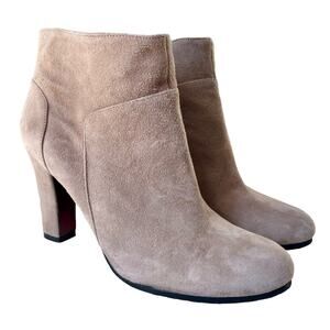 Sam Edelman Salina Putty Suede Beige Booties 7M